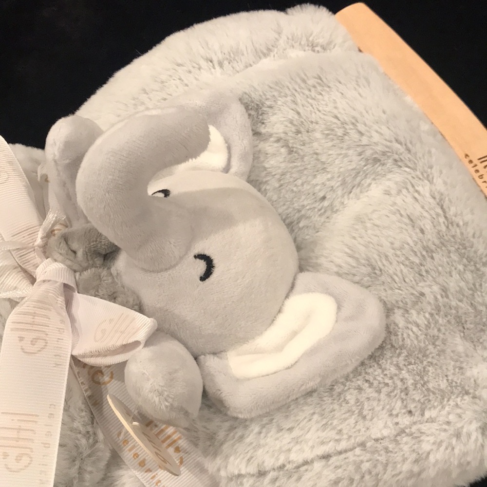 Brand new little celebrity elephant baby blanket